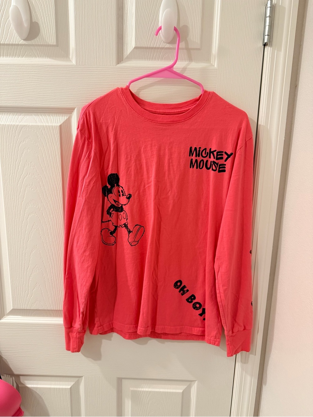 Disney Mickey Mouse Pink Long Sleeve Tee